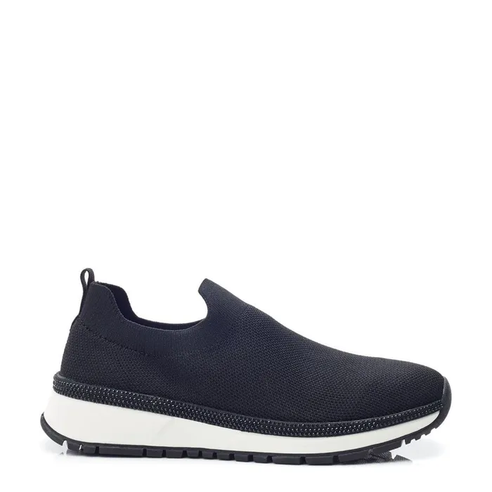 Chunky Trainers Women Moda In Pelle Bellariah Black Textile