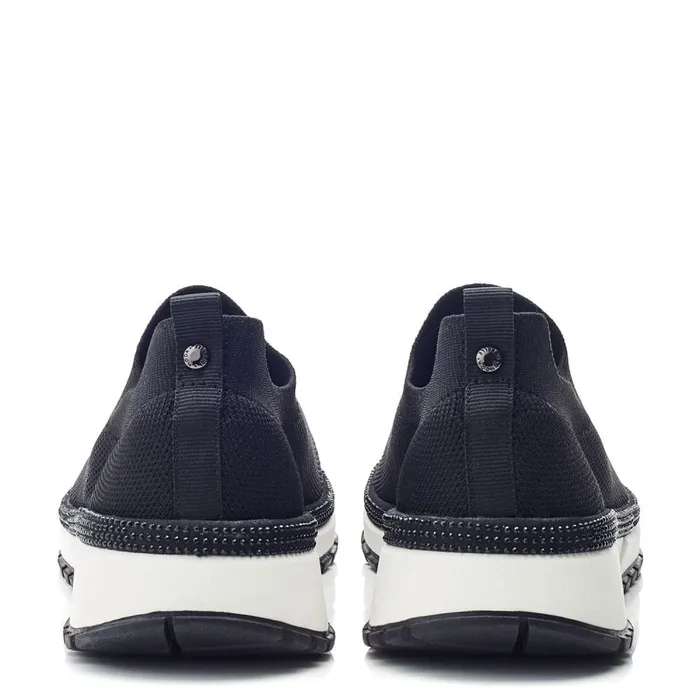 Chunky Trainers Women Moda In Pelle Bellariah Black Textile