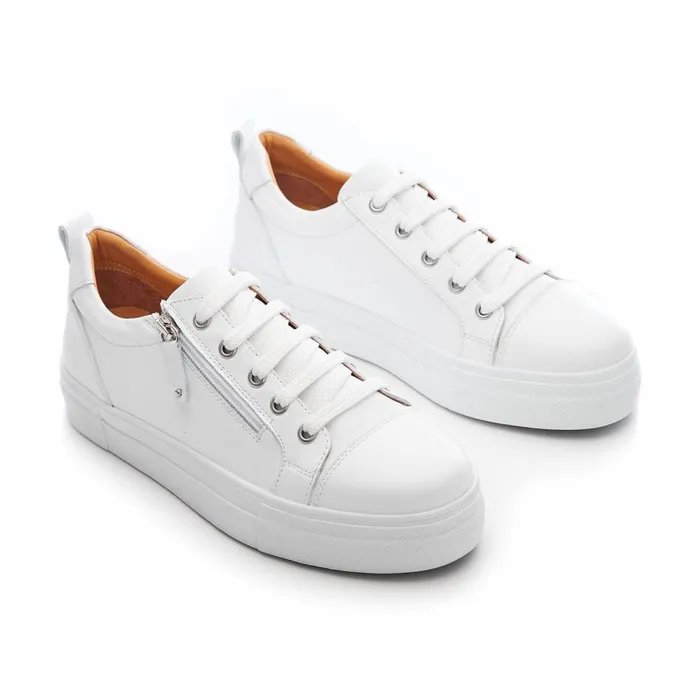 Chunky Trainers Women Moda In Pelle Bsoleful BVisti White Leather