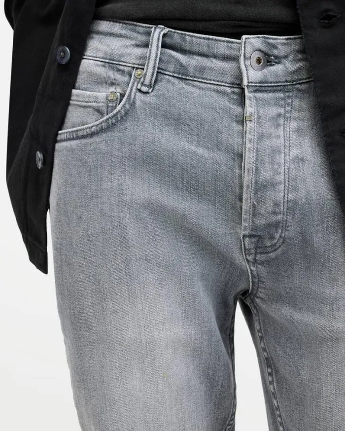 Cigarette Skinny Fit Denim Jeans Grey Men AllSaints Pants