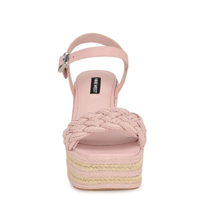 Cinka Woven Platform Sandals Light Pink Women Nine West Platforms Cinka Woven Platform Sandals Light Pink Women Nine West Platforms