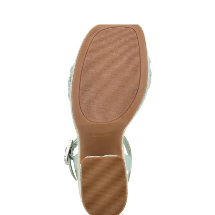 Cinka Woven Platform Sandals Mint Green Women Nine West Sandals