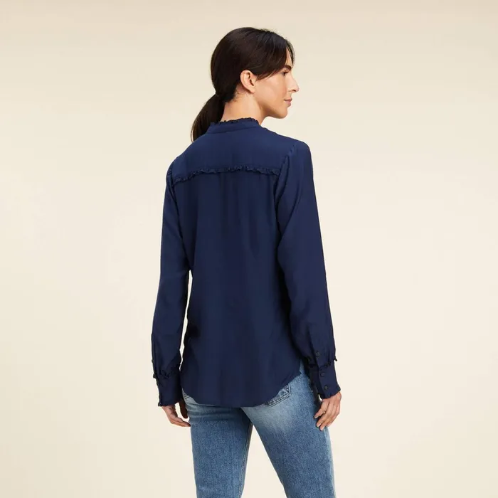 Clarion Blouse Navy Women Ariat TShirts and Tops Clarion Blouse Navy Women Ariat TShirts and Tops