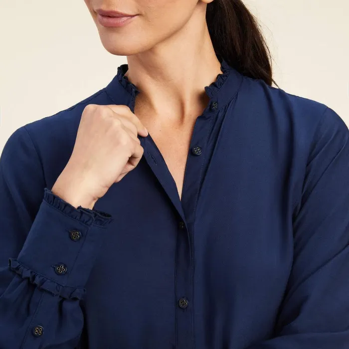 Clarion Blouse Navy Women Ariat TShirts and Tops Clarion Blouse Navy Women Ariat TShirts and Tops