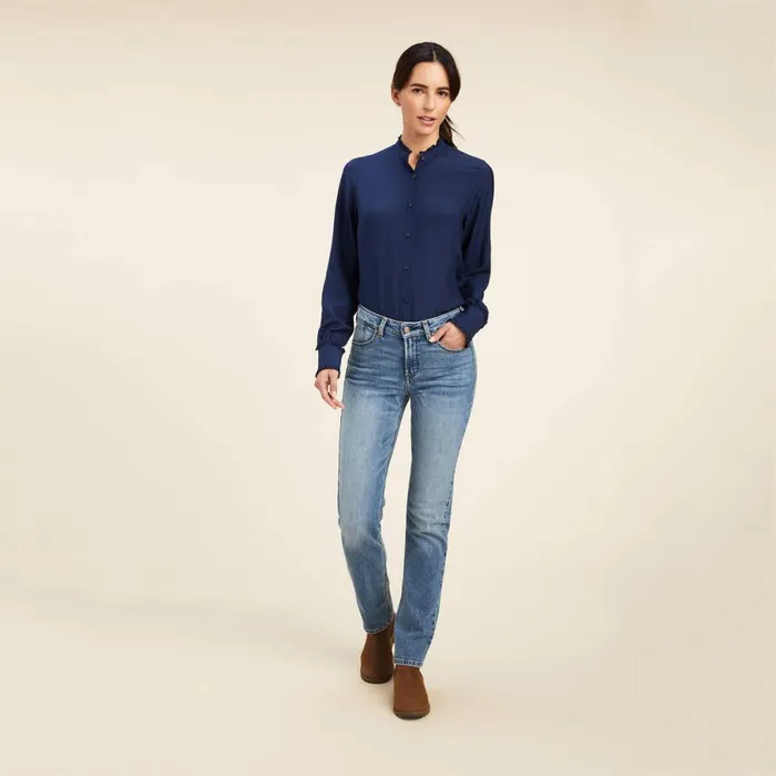 Clarion Blouse Navy Women Ariat TShirts and Tops Clarion Blouse Navy Women Ariat TShirts and Tops