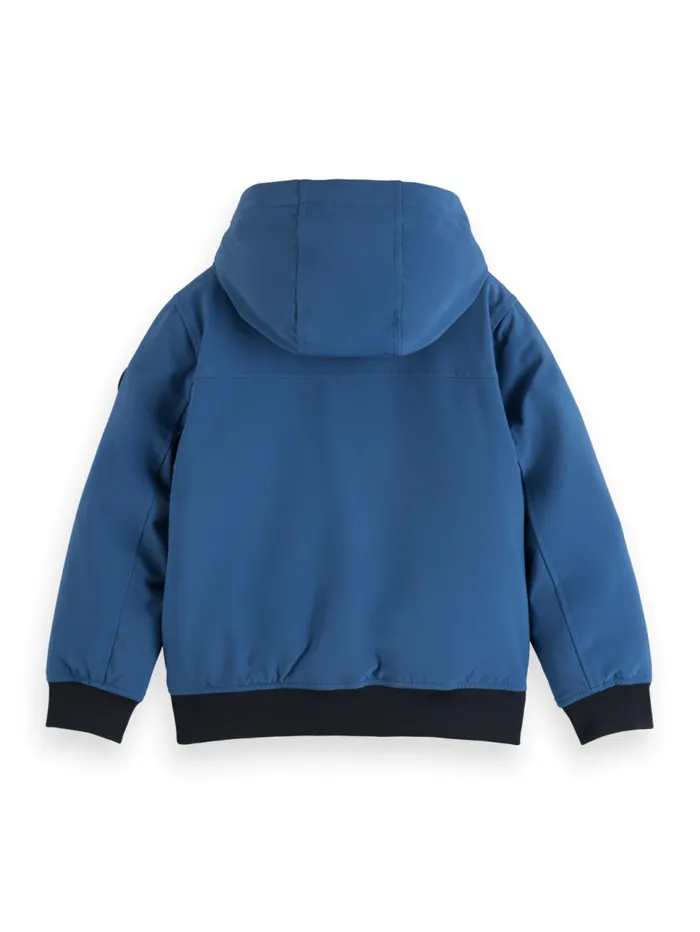 CLASSIC HOODED SOFTSHELL JACKET Heritage Blue Kids Scotch and Soda Jackets and Coats CLASSIC HOODED SOFTSHELL JACKET Heritage Blue Kids Scotch and Soda Jackets and Coats