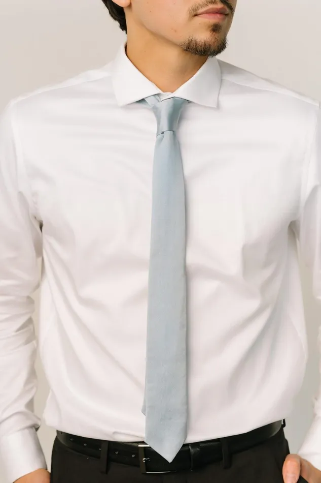 Classic Satin Tie Light Blue Women Baltic Born Ties