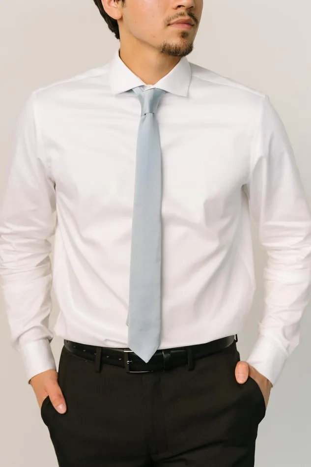 Classic Satin Tie Light Blue Women Baltic Born Ties