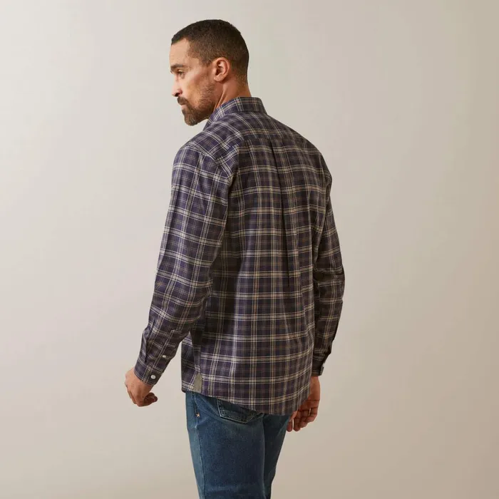 Clement Shirt Navy Plaid Men Ariat Button Down Shirts Clement Shirt Navy Plaid Men Ariat Button Down Shirts