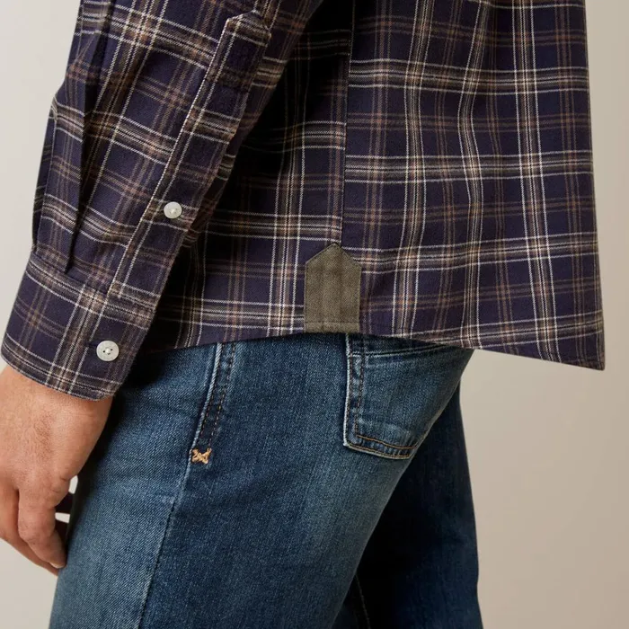 Clement Shirt Navy Plaid Men Ariat Button Down Shirts Clement Shirt Navy Plaid Men Ariat Button Down Shirts