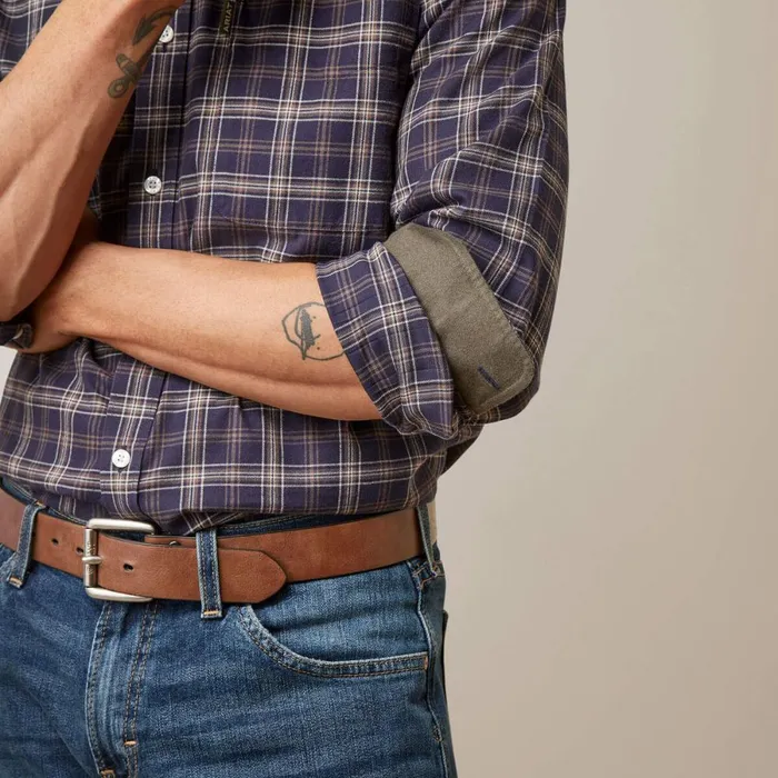 Clement Shirt Navy Plaid Men Ariat Button Down Shirts Clement Shirt Navy Plaid Men Ariat Button Down Shirts