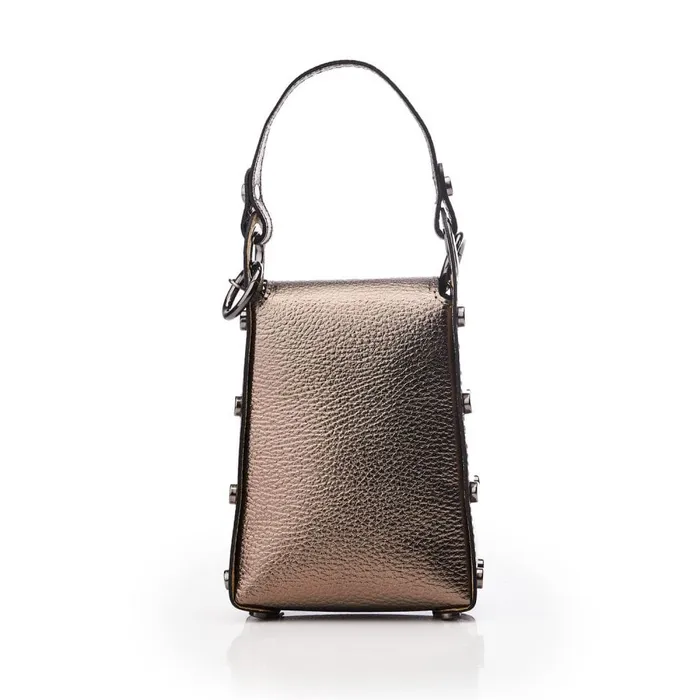 Clutch Bags Women Moda In Pelle Joie Bag Pewter Metallic Leather