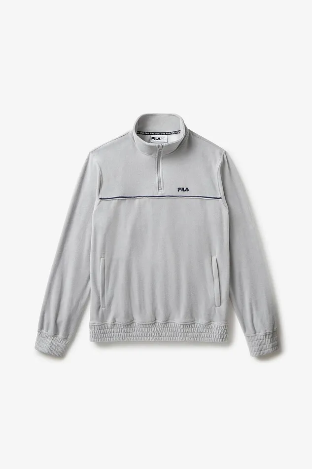 Coats and Jackets Men Fila Velour Track Jacket 068 Highrisefila Navywhite