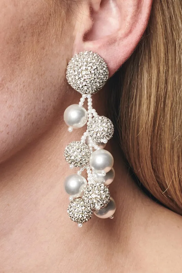 Coconut Earrings 8211 Crystals Pearls Women Sachin and Babi Earrings