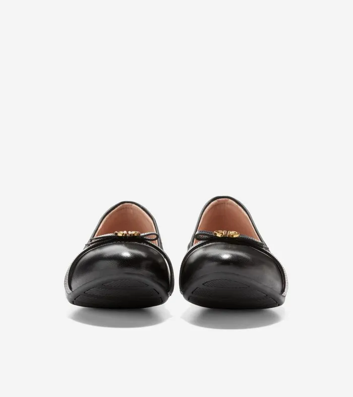 Cole Haan Flats and SlipOns Women Women039s Tova Bow Ballet Black