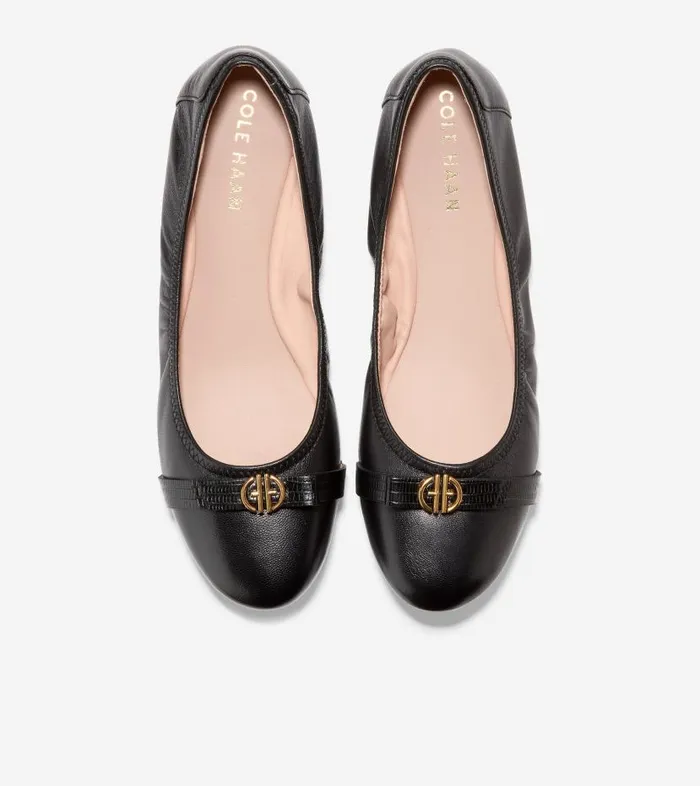 Cole Haan Flats and SlipOns Women Women039s Tova Bow Ballet Black