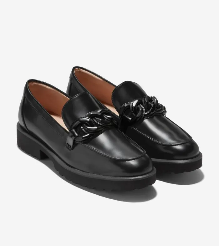Cole Haan Loafers and Drivers Women Women039s Geneva Chain Loafer Black Cole Haan Loafers and Drivers Women Women039s Geneva Chain Loafer Black