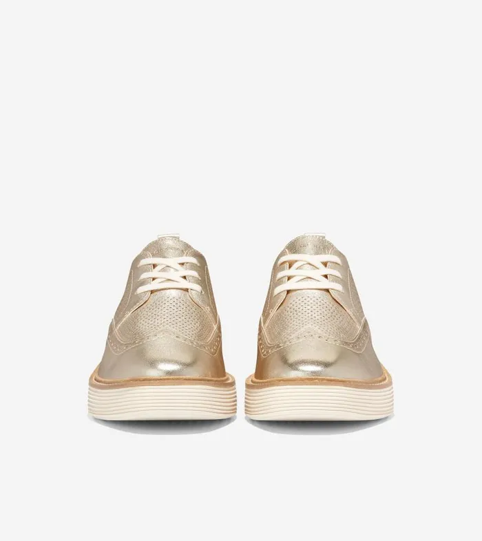 Cole Haan Oxfords Women Women039s ORIGINALGRAND PLATFORM WINGTIP Gold Cole Haan Oxfords Women Women039s ORIGINALGRAND PLATFORM WINGTIP Gold