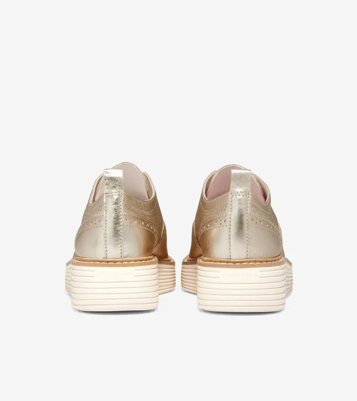 Cole Haan Oxfords Women Women039s ORIGINALGRAND PLATFORM WINGTIP Gold Cole Haan Oxfords Women Women039s ORIGINALGRAND PLATFORM WINGTIP Gold