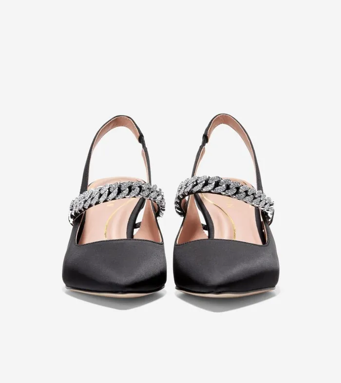 Cole Haan Pumps and Wedges Women Women039s Vandam Jeweled Sling Back Pumps Black Cole Haan Pumps and Wedges Women Women039s Vandam Jeweled Sling Back Pumps Black