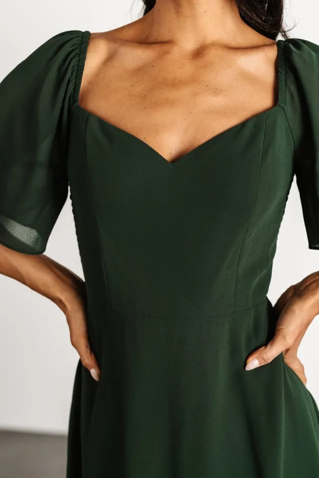 Colette Sweetheart Midi Dress Evergreen Women Baltic Born Wedding Guest Colette Sweetheart Midi Dress Evergreen Women Baltic Born Wedding Guest