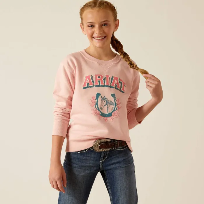 College Sweatshirt Blushing Rose Kids Ariat Sweatshirts and Hoodies