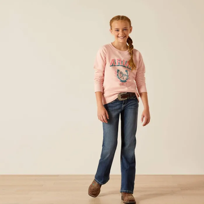 College Sweatshirt Blushing Rose Kids Ariat Sweatshirts and Hoodies College Sweatshirt Blushing Rose Kids Ariat Sweatshirts and Hoodies
