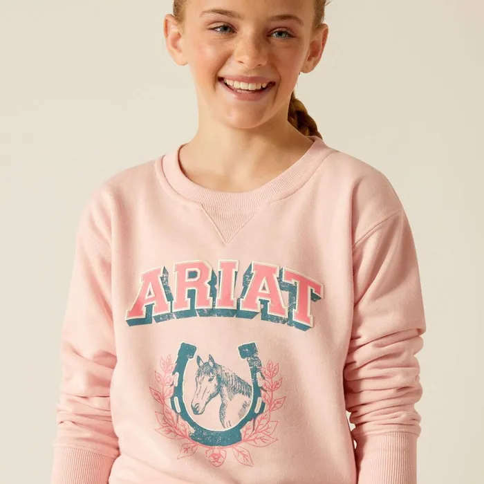 College Sweatshirt Blushing Rose Kids Ariat Sweatshirts and Hoodies College Sweatshirt Blushing Rose Kids Ariat Sweatshirts and Hoodies