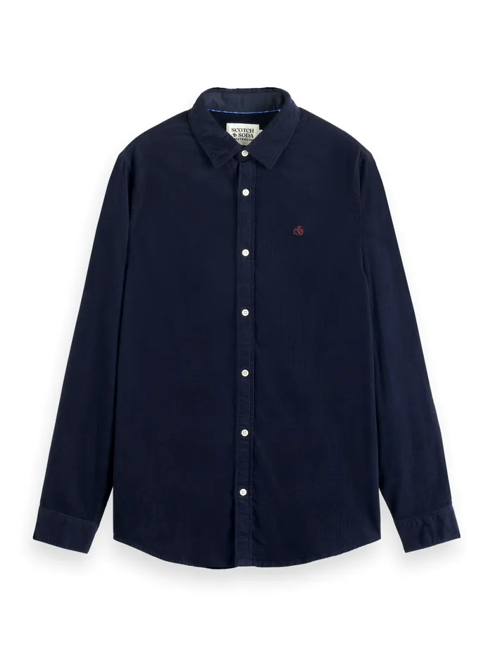 Corduroy Shirt Navy Men Scotch and Soda Shirts