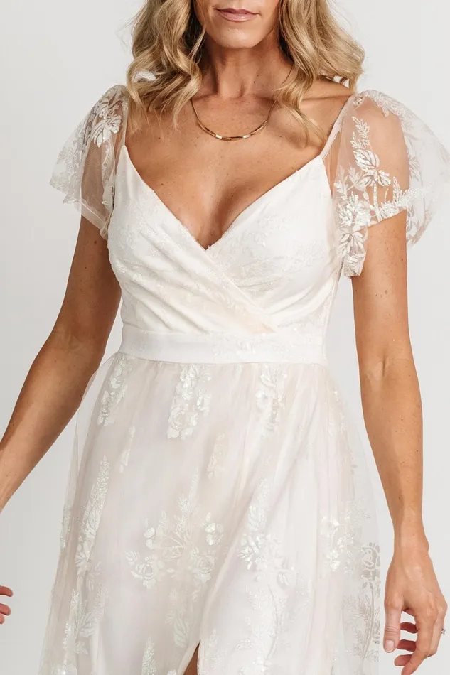Corinne Shimmer Maxi Gown Off White Women Baltic Born Embellished Sequin Corinne Shimmer Maxi Gown Off White Women Baltic Born Embellished Sequin