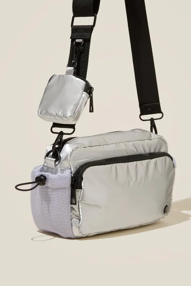 Cotton On Accessories Active Essentials Crossbody Bag Silver 8211 Women