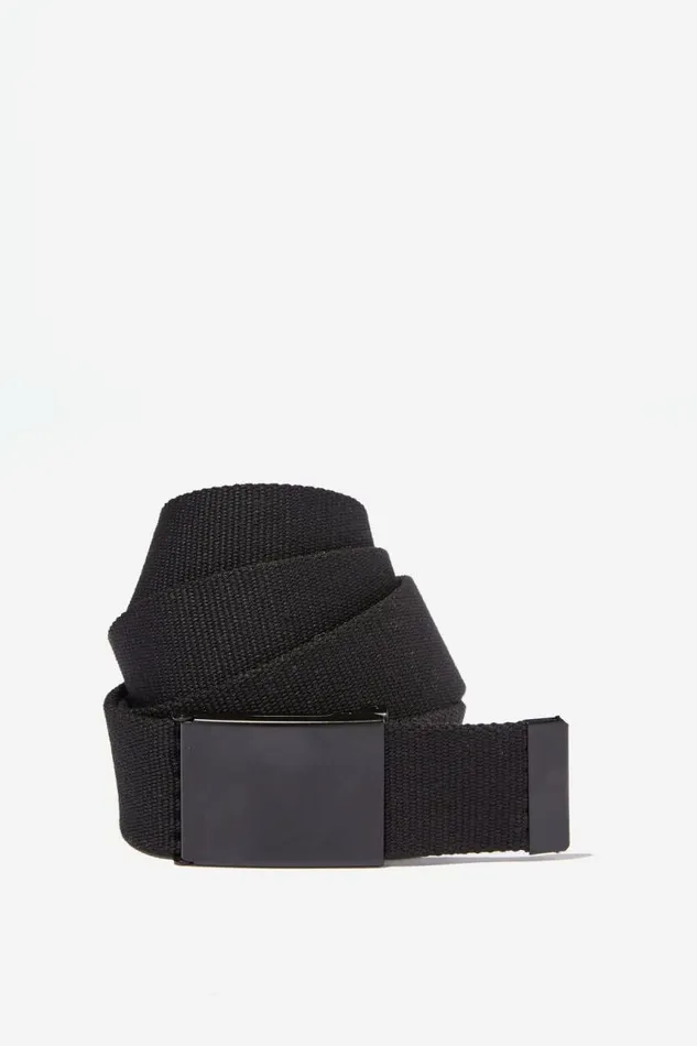 Cotton On Bags and Belts Clip Belt Blackmatte Black 8211 Men