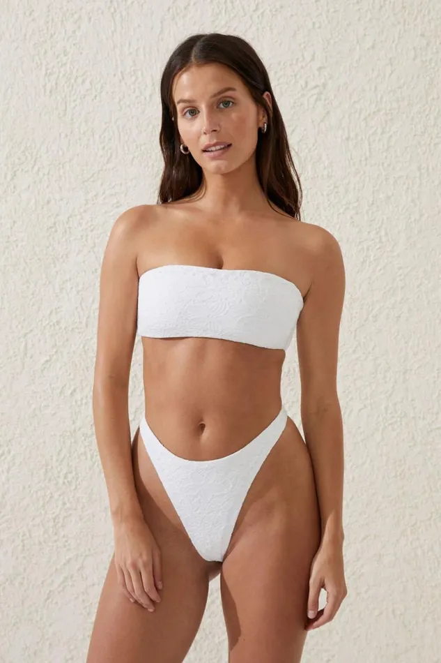 Cotton On Bikinis Bandeau Bikini Top Creamlace 8211 Women