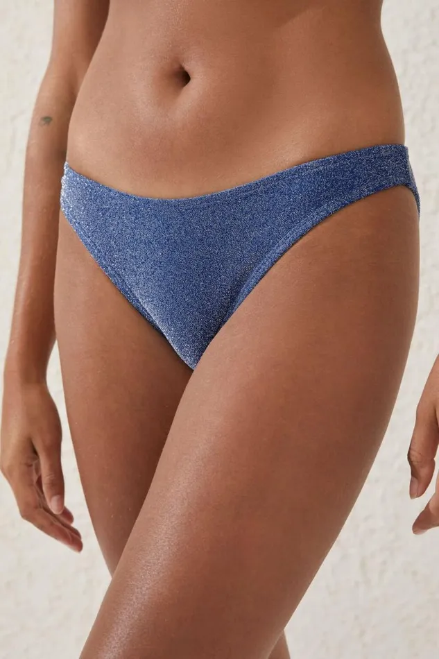 Cotton On Bikinis Full Bikini Bottom Lapis Blue Metallic 8211 Women Cotton On Bikinis Full Bikini Bottom Lapis Blue Metallic 8211 Women