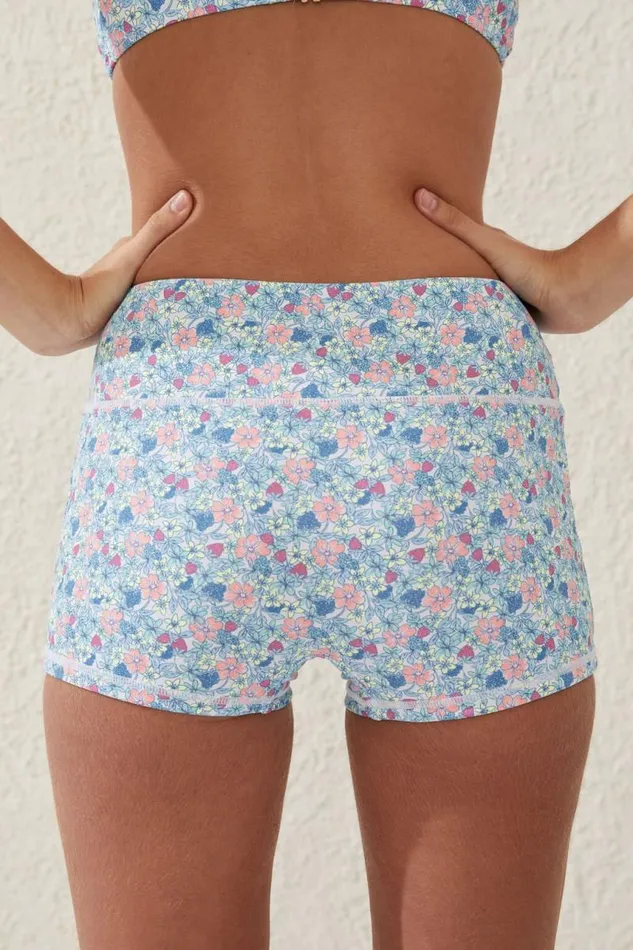 Cotton On Bikinis Highwaisted Swim Boyshort Floral Fraise 8211 Women