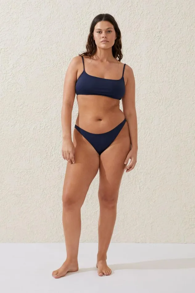Cotton On Bikinis Straight Neck Crop Bikini Top Midnight 8211 Women Cotton On Bikinis Straight Neck Crop Bikini Top Midnight 8211 Women