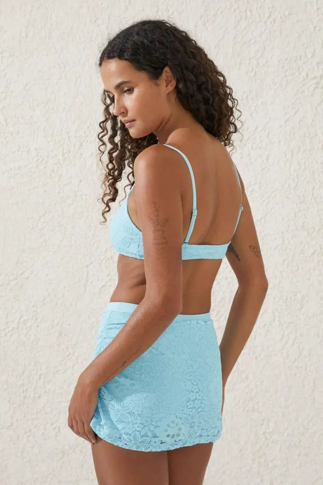 Cotton On Bikinis Straight Neck Crop Bikini Top Paradise Blue Lace 8211 Women Cotton On Bikinis Straight Neck Crop Bikini Top Paradise Blue Lace 8211 Women