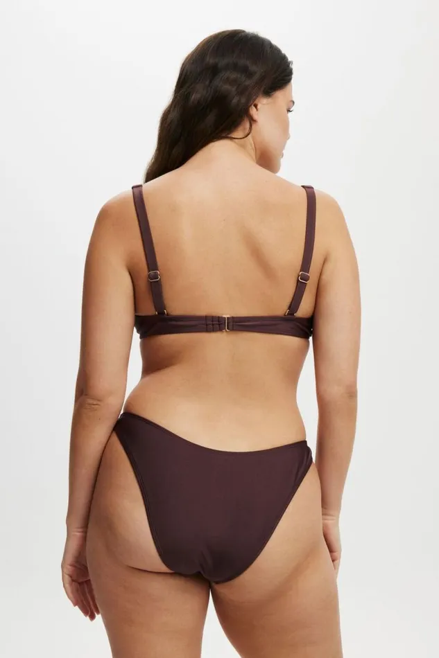 Cotton On Bikinis Underwire Balconette Bikini Top Willow Brown Shimmer 8211 Women Cotton On Bikinis Underwire Balconette Bikini Top Willow Brown Shimmer 8211 Women