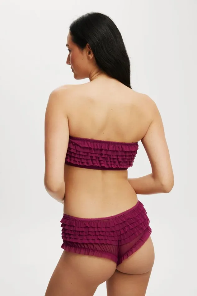 Cotton On Bras Rara Ruffle Bandeau Boysenberry 8211 Women