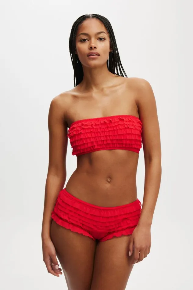 Cotton On Bras Rara Ruffle Bandeau Raspberry 8211 Women