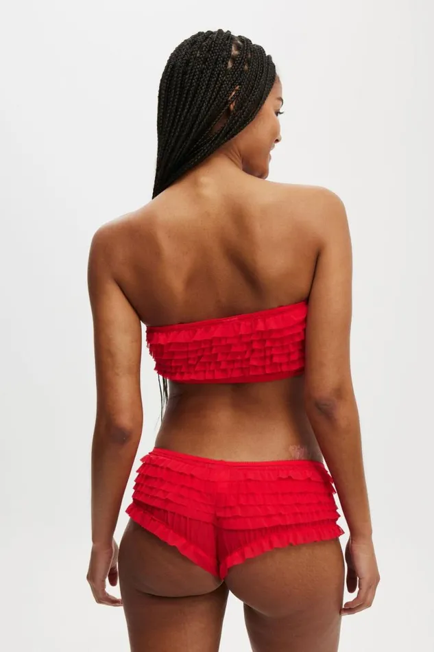 Cotton On Bras Rara Ruffle Bandeau Raspberry 8211 Women