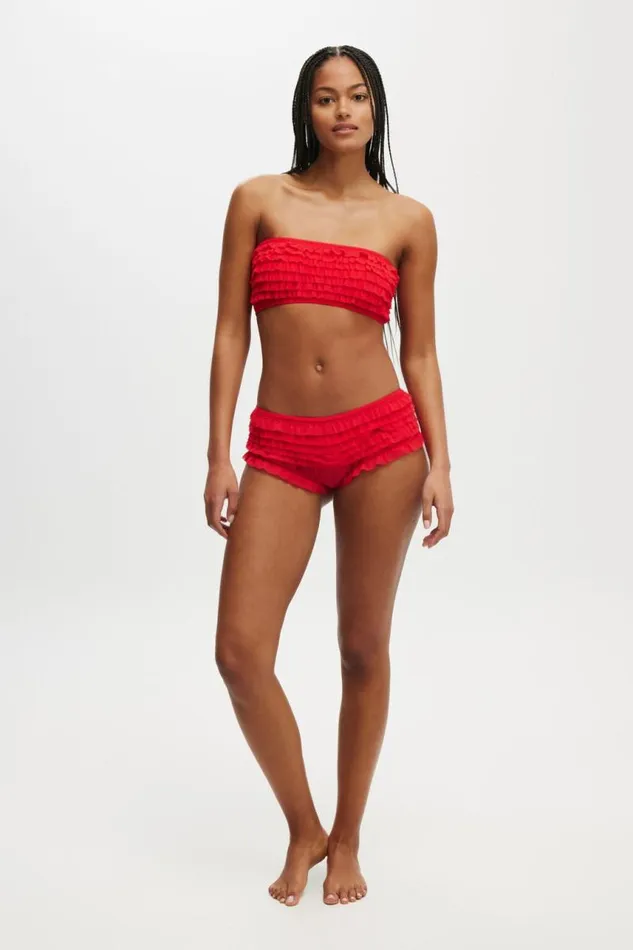 Cotton On Bras Rara Ruffle Bandeau Raspberry 8211 Women