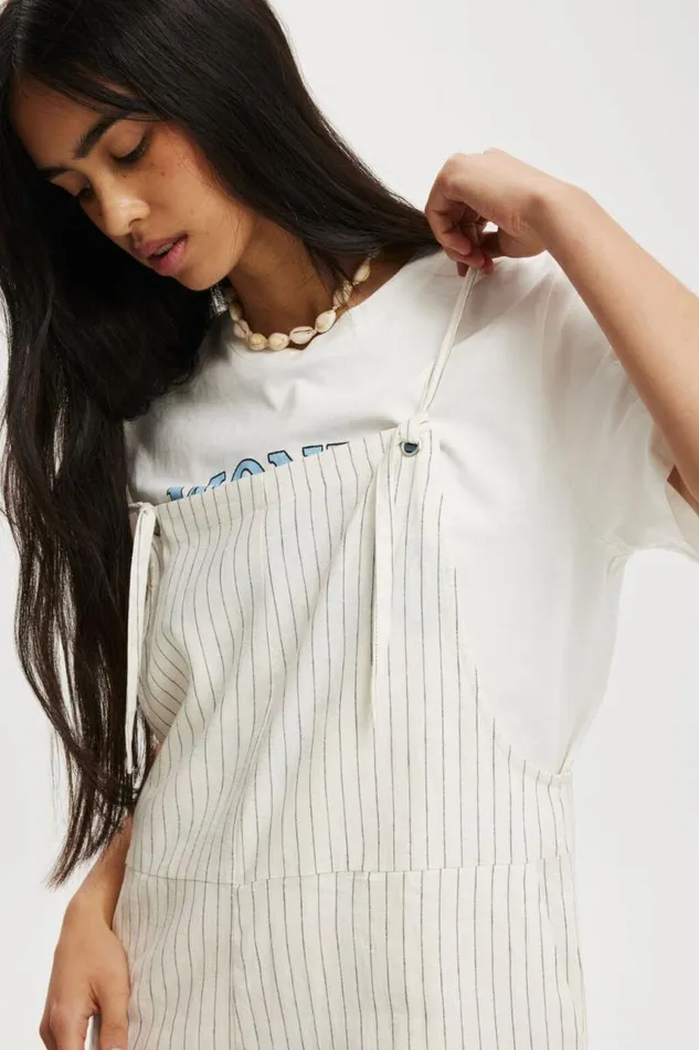 Cotton On Dresses Addison Beach Playsuit Dhana Pinstripe 8211 Women