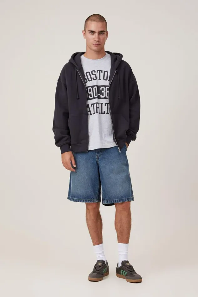 Cotton On Graphic TShirts Loose Fit College TShirt Light Grey Marle Boston Ath 8211 Men Cotton On Graphic TShirts Loose Fit College TShirt Light Grey Marle Boston Ath 8211 Men