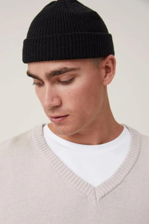 Cotton On Hats and Beanies Heavy Knit Beanie Black 8211 Men Cotton On Hats and Beanies Heavy Knit Beanie Black 8211 Men