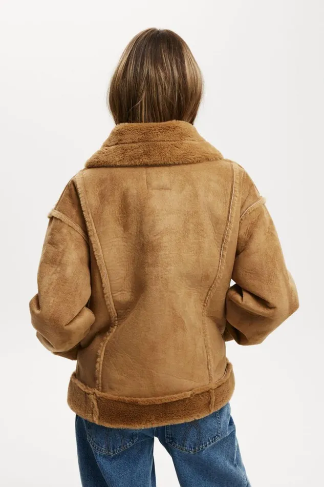 Cotton On Jackets Dakota Faux Suede Jacket Suedesherpa 8211 Women