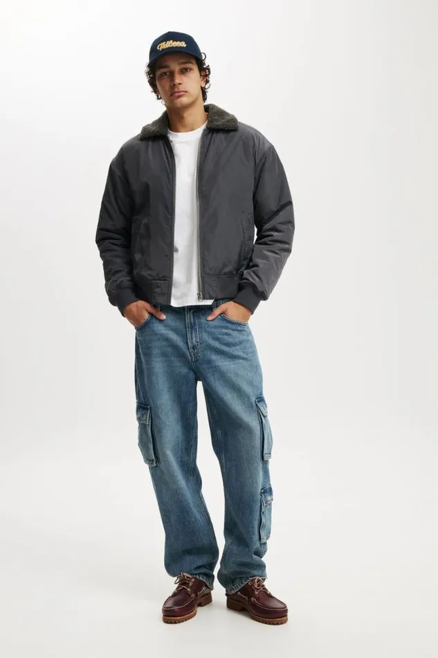 Cotton On Jackets Phantom Bomber Jacket Charcoal 8211 Men Cotton On Jackets Phantom Bomber Jacket Charcoal 8211 Men