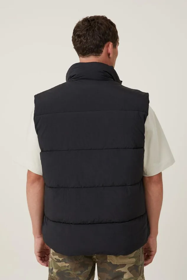 Cotton On Jackets Recycled Puffer Vest Black 8211 Men Cotton On Jackets Recycled Puffer Vest Black 8211 Men