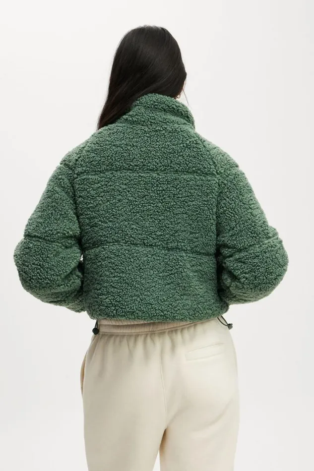 Cotton On Jackets The Mother Puffer Cropped Sherpa Jacket Emerald Forest 8211 Women Cotton On Jackets The Mother Puffer Cropped Sherpa Jacket Emerald Forest 8211 Women