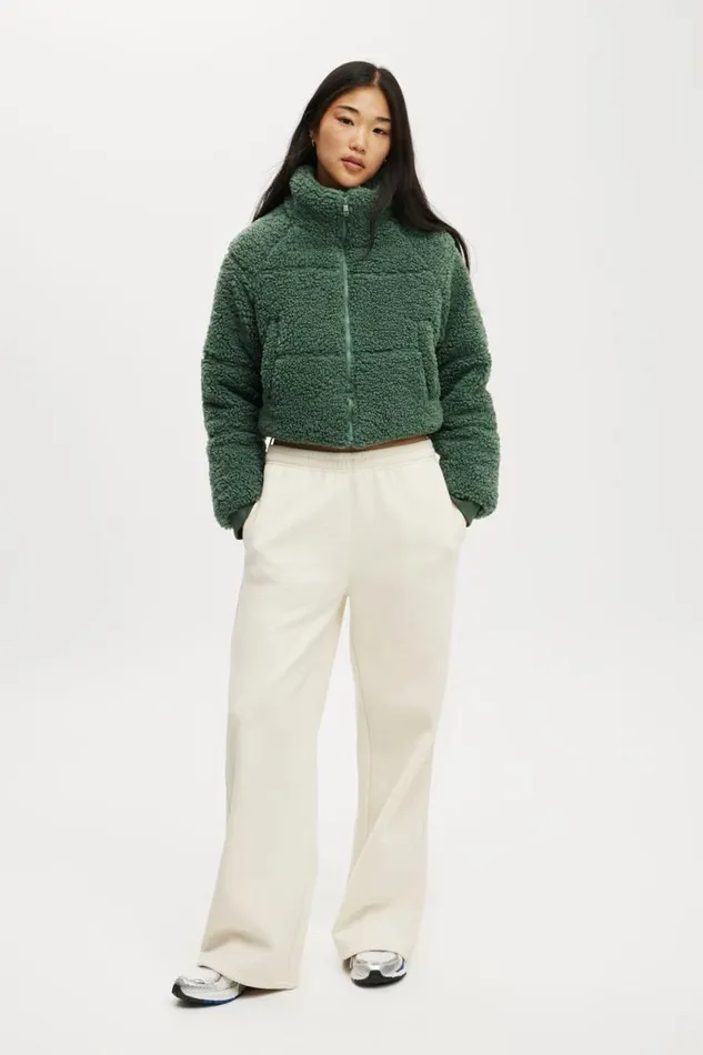 Cotton On Jackets The Mother Puffer Cropped Sherpa Jacket Emerald Forest 8211 Women Cotton On Jackets The Mother Puffer Cropped Sherpa Jacket Emerald Forest 8211 Women
